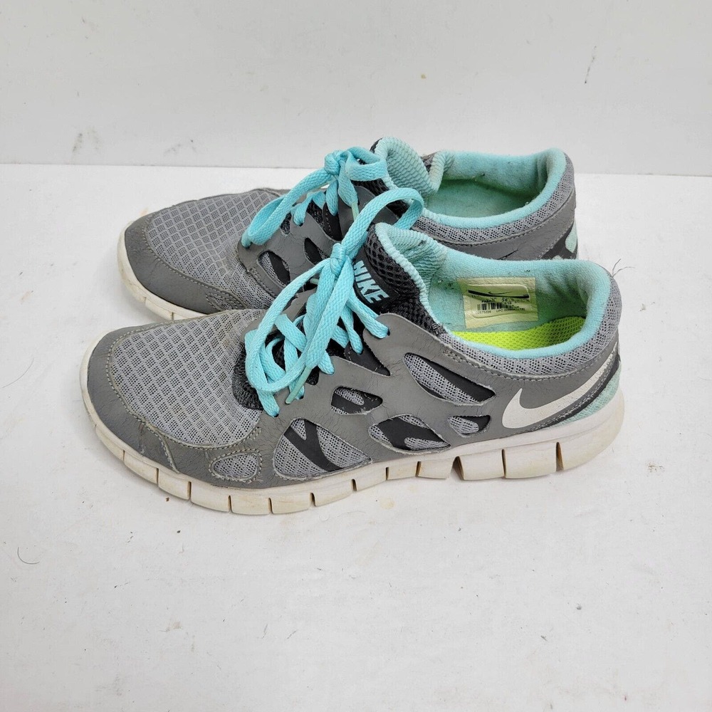 Nike Air Max Run Womens Lite 2 Gray w/Blue Laces Size 7.5 Tennis Shoes - Picture 3 of 14